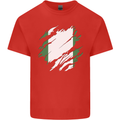 Torn Nigeria Flag Nigerian Day Football Kids T-Shirt Childrens Red