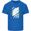 Torn Nigeria Flag Nigerian Day Football Kids T-Shirt Childrens Royal Blue