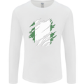 Torn Nigeria Flag Nigerian Day Football Mens Long Sleeve T-Shirt White