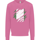 Torn Nigeria Flag Nigerian Day Football Mens Sweatshirt Jumper Azalea