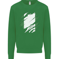Torn Nigeria Flag Nigerian Day Football Mens Sweatshirt Jumper Irish Green