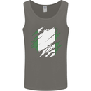 Torn Nigeria Flag Nigerian Day Football Mens Vest Tank Top Charcoal