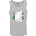 Torn Nigeria Flag Nigerian Day Football Mens Vest Tank Top Sports Grey