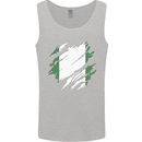 Torn Nigeria Flag Nigerian Day Football Mens Vest Tank Top Sports Grey