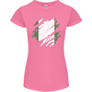 Torn Nigeria Flag Nigerian Day Football Womens Petite Cut T-Shirt Azalea