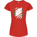 Torn Nigeria Flag Nigerian Day Football Womens Petite Cut T-Shirt Red
