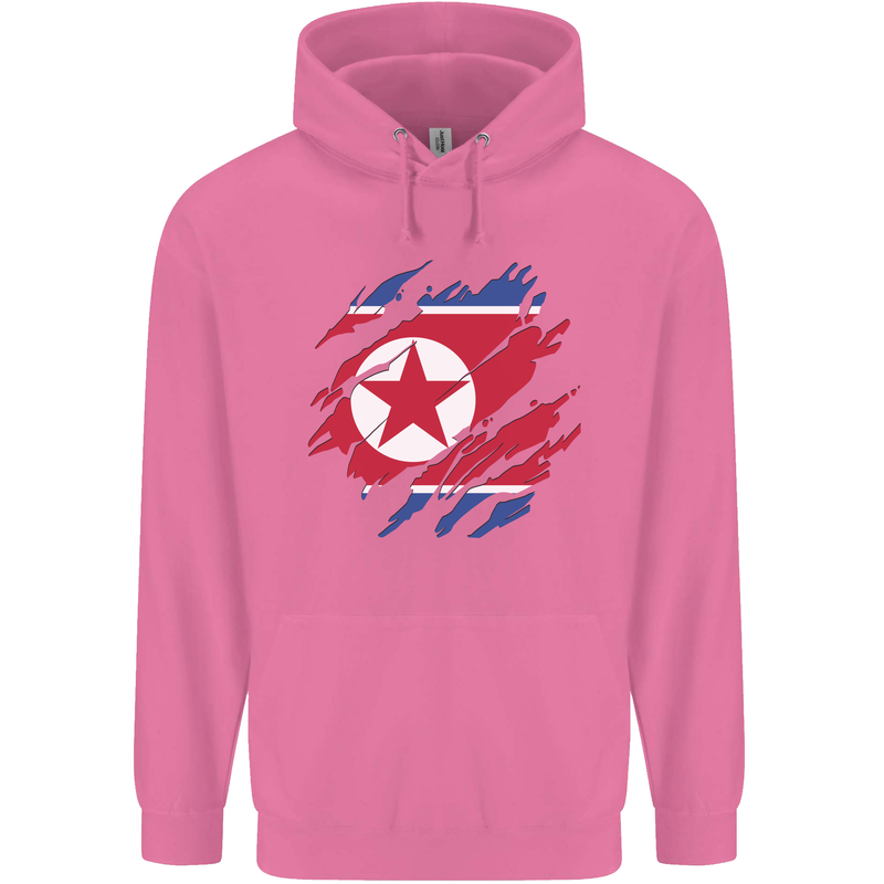 Torn North Korea Flag Korean Day Football Childrens Kids Hoodie Azalea