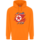 Torn North Korea Flag Korean Day Football Childrens Kids Hoodie Orange
