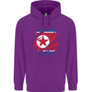 Torn North Korea Flag Korean Day Football Childrens Kids Hoodie Purple