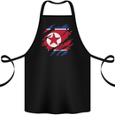 Torn North Korea Flag Korean Day Football Cotton Apron 100% Organic Black