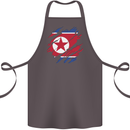 Torn North Korea Flag Korean Day Football Cotton Apron 100% Organic Dark Grey