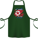 Torn North Korea Flag Korean Day Football Cotton Apron 100% Organic Forest Green