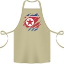 Torn North Korea Flag Korean Day Football Cotton Apron 100% Organic Khaki