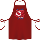 Torn North Korea Flag Korean Day Football Cotton Apron 100% Organic Maroon