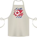 Torn North Korea Flag Korean Day Football Cotton Apron 100% Organic Natural