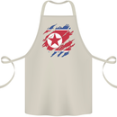Torn North Korea Flag Korean Day Football Cotton Apron 100% Organic Natural