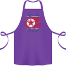 Torn North Korea Flag Korean Day Football Cotton Apron 100% Organic Purple