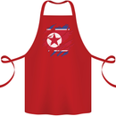 Torn North Korea Flag Korean Day Football Cotton Apron 100% Organic Red