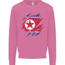 Torn North Korea Flag Korean Day Football Mens Sweatshirt Jumper Azalea