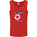 Torn North Korea Flag Korean Day Football Mens Vest Tank Top Red
