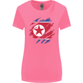 Torn North Korea Flag Korean Day Football Womens Wider Cut T-Shirt Azalea