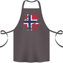 Torn Norway Flag Norwegian Day Football Cotton Apron 100% Organic Dark Grey