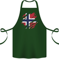 Torn Norway Flag Norwegian Day Football Cotton Apron 100% Organic Forest Green