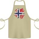 Torn Norway Flag Norwegian Day Football Cotton Apron 100% Organic Khaki