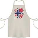 Torn Norway Flag Norwegian Day Football Cotton Apron 100% Organic Natural