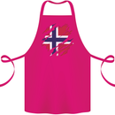 Torn Norway Flag Norwegian Day Football Cotton Apron 100% Organic Pink
