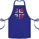 Torn Norway Flag Norwegian Day Football Cotton Apron 100% Organic Royal Blue