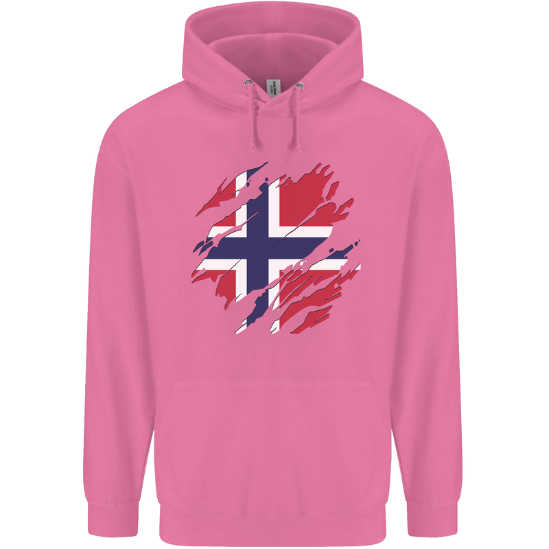 Torn Norway Flag Norwegian Day Football Mens 80% Cotton Hoodie Azelea