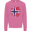 Torn Norway Flag Norwegian Day Football Mens Sweatshirt Jumper Azalea