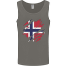 Torn Norway Flag Norwegian Day Football Mens Vest Tank Top Charcoal