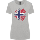 Torn Norway Flag Norwegian Day Football Womens Wider Cut T-Shirt Sports Grey