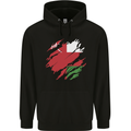 Torn Oman Flag Omani Day Football Childrens Kids Hoodie Black