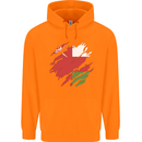 Torn Oman Flag Omani Day Football Childrens Kids Hoodie Orange