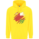 Torn Oman Flag Omani Day Football Childrens Kids Hoodie Yellow