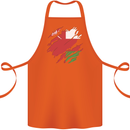 Torn Oman Flag Omani Day Football Cotton Apron 100% Organic Orange