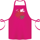 Torn Oman Flag Omani Day Football Cotton Apron 100% Organic Pink