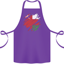 Torn Oman Flag Omani Day Football Cotton Apron 100% Organic Purple