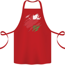 Torn Oman Flag Omani Day Football Cotton Apron 100% Organic Red