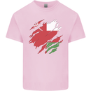 Torn Oman Flag Omani Day Football Kids T-Shirt Childrens Light Pink