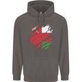 Torn Oman Flag Omani Day Football Mens 80% Cotton Hoodie Charcoal