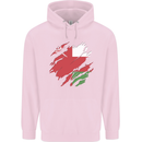 Torn Oman Flag Omani Day Football Mens 80% Cotton Hoodie Light Pink