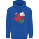 Torn Oman Flag Omani Day Football Mens 80% Cotton Hoodie Royal Blue