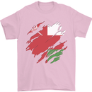 Torn Oman Flag Omani Day Football Mens T-Shirt 100% Cotton Light Pink