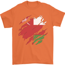 Torn Oman Flag Omani Day Football Mens T-Shirt 100% Cotton Orange