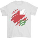 Torn Oman Flag Omani Day Football Mens T-Shirt 100% Cotton White