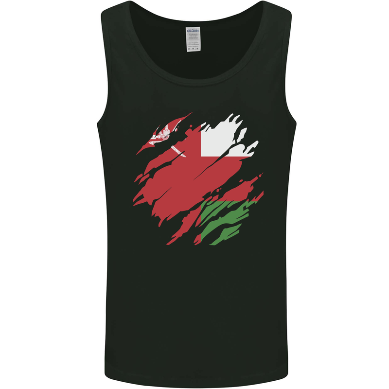 Torn Oman Flag Omani Day Football Mens Vest Tank Top Black